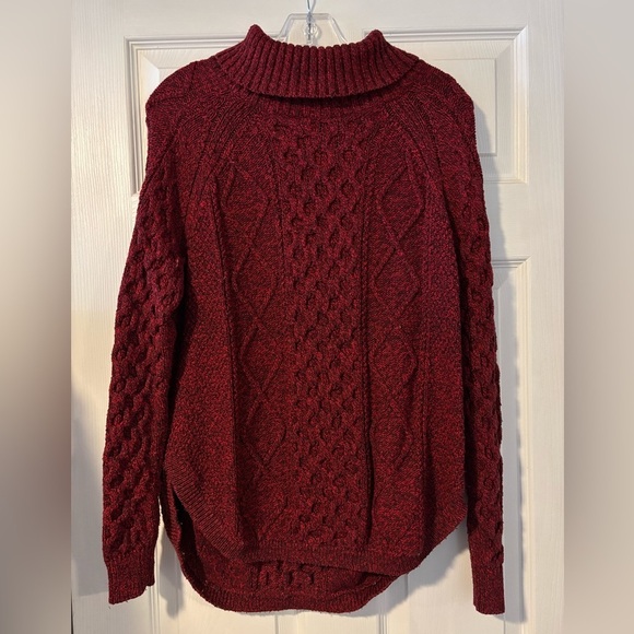 Wind River Red Cable Knit Turtleneck Sweater - Picture 1 of 2